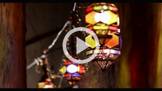 Close up of Ramadan Lanterns|