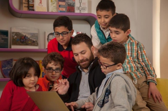 Middle Eastern Kids with Teacher