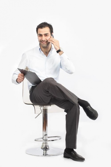 Businessman talking on a mobile phone