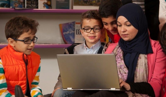 Middle Eastern Kids with Teacher