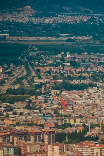 an aerial view of bursa in turkey