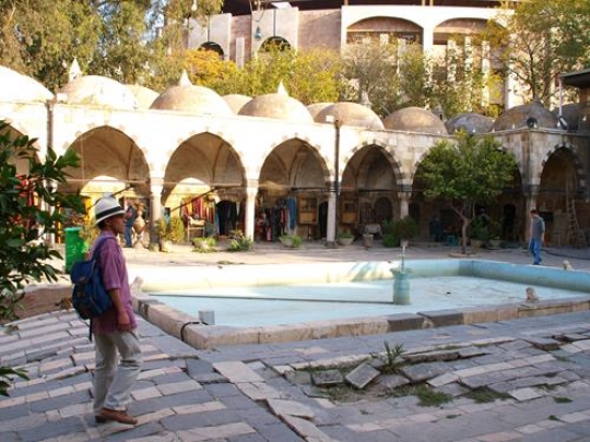 tourist in old city in damascus