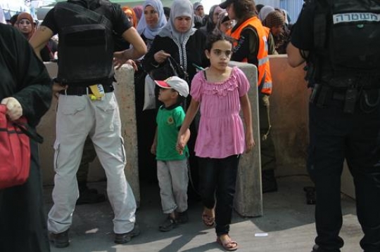 children crossing barrier