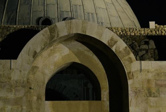 close-up image of the umayyad palace in the citadel in amman,Jordan