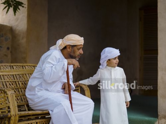 Boy enjoying time with his grandfather|-