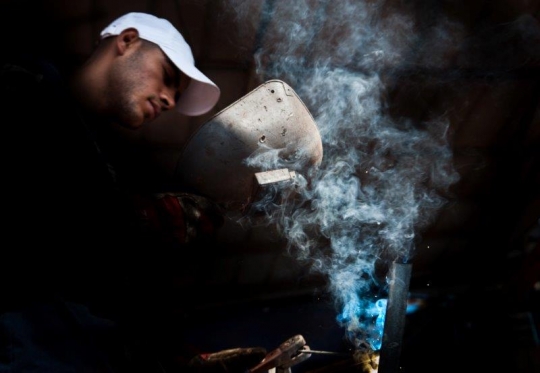 Palestinian Worker at Construc