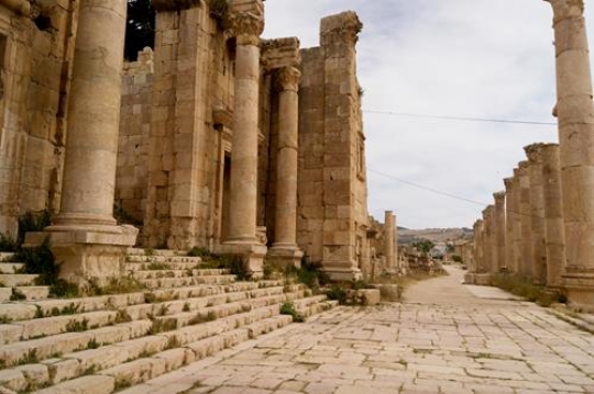 ancient jerash,ruins of the greco-roman city of gera at jordan