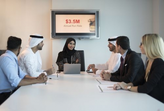 Business people at the office during a meeting|-
