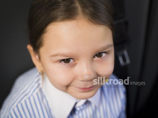 Western student smiling|-