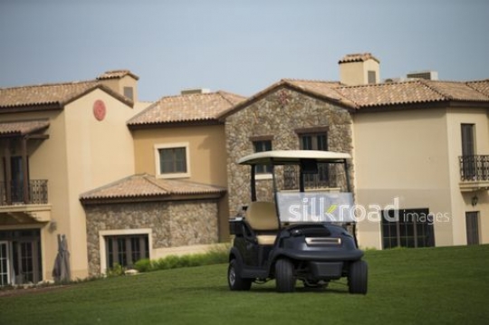 Golf Cart Parked|-