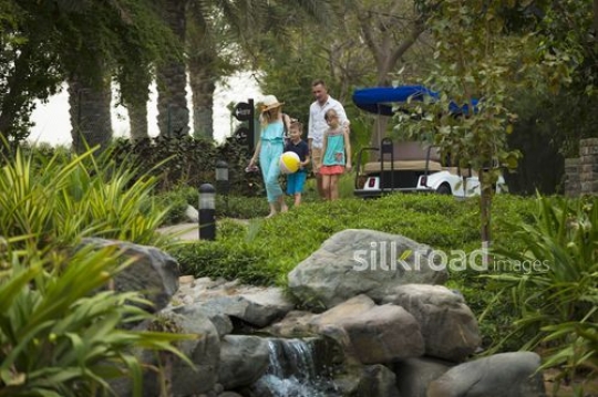 European family walking together|-