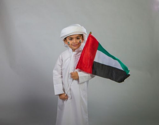 Little boy celebrating national day