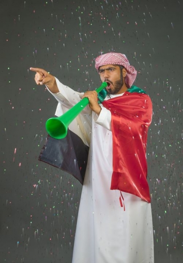Man celebrating the UAE National Day