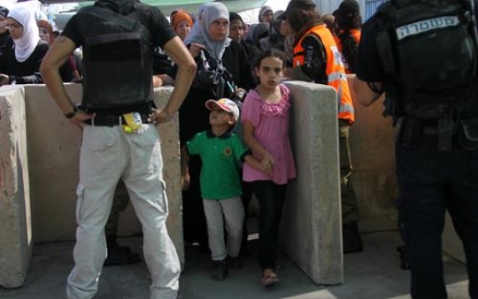 Children crossing barrier