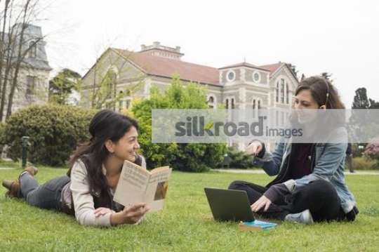 University students talking to each other|