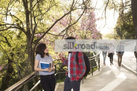 University students talking to each other |