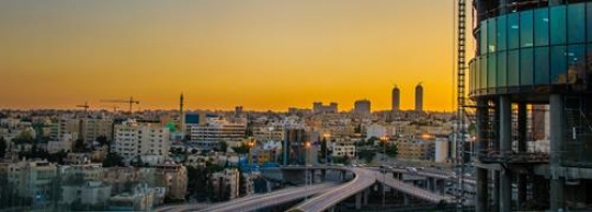 view of amman,jordan at evening