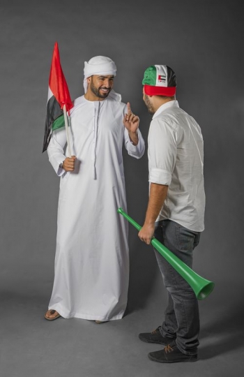 Two men celebrating the UAE National Day