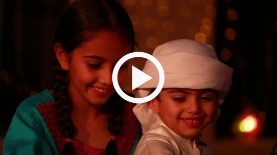 Kids celebrating with fiery matches