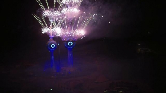 Kuwait Tower Fireworks|-