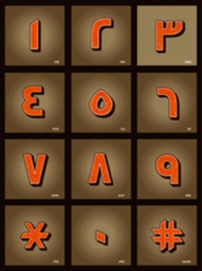 orange phone keyboard