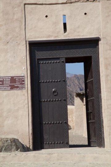 traditional arabic open wooden door