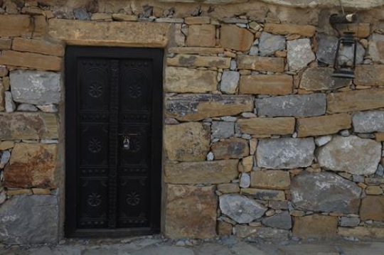 metal door of an old house