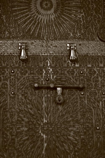 traditional old door with lock