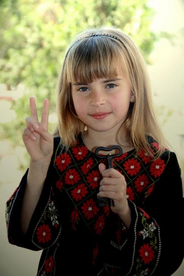 girl in embroidered dress