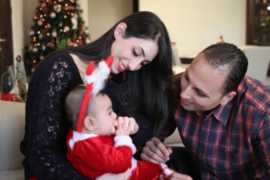 family at christmas