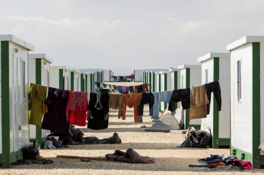drying clothes in a refuge
