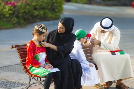 Portrait of a family getting ready to celebrate national day|-