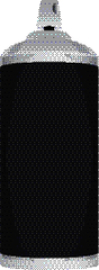 black aerosol spray bottle on 