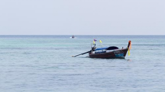 small boat in the sea