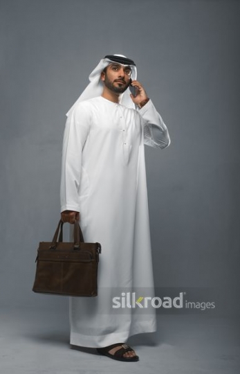 Businessman speaking over the phone