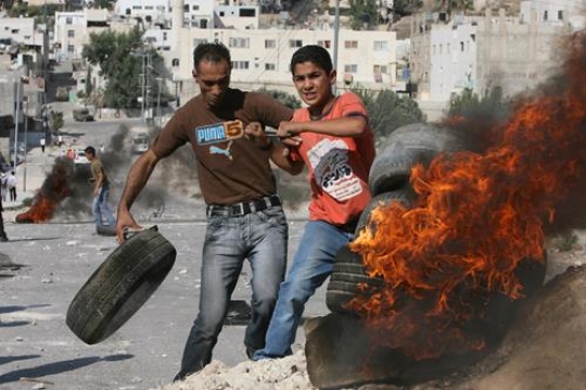 Burning tires